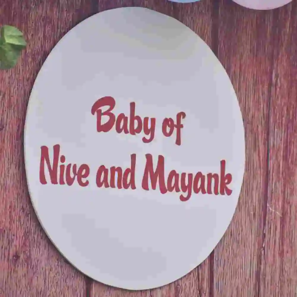 Baby Shower Decor Wooden Finish